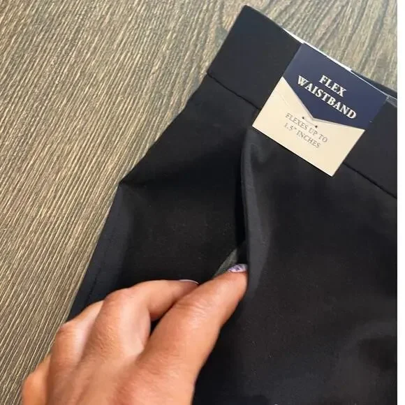 NWT Haggar Mens Dress Pants Straight Fit All Day Comfort Stretch Black Sz 32x32 - Picture 4 of 14